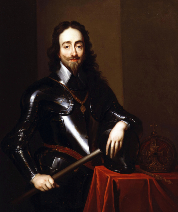 Retrato del Rey Carlos de Inglaterra, Escocia y Irlanda en 1625. En 1649 fue decapitado y la monarquía fue abolida