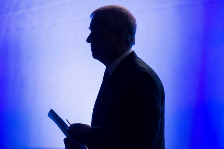 Silueta del expríncipe Andrés, en una imagen de archivo.