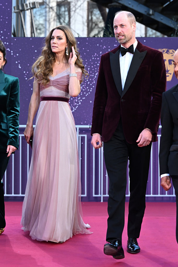 Los príncipes Kate y Guillermo en los premios BAFTA de este domingo.