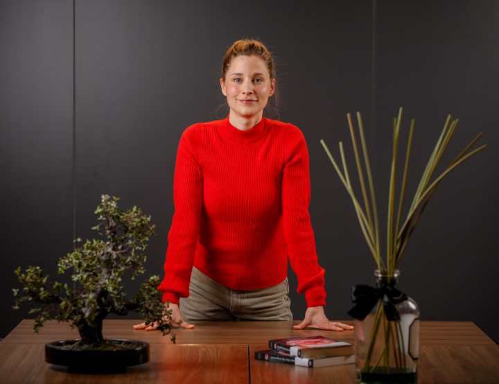 La divulgadora alemana Giulia Enders en la presentación de su libro 'Tu cuerpo tiene las respuestas' en Madrid