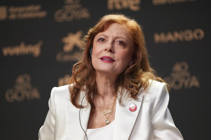 Susan Sarandon en el encuentro previo a los Goya 2026 en Barcelona