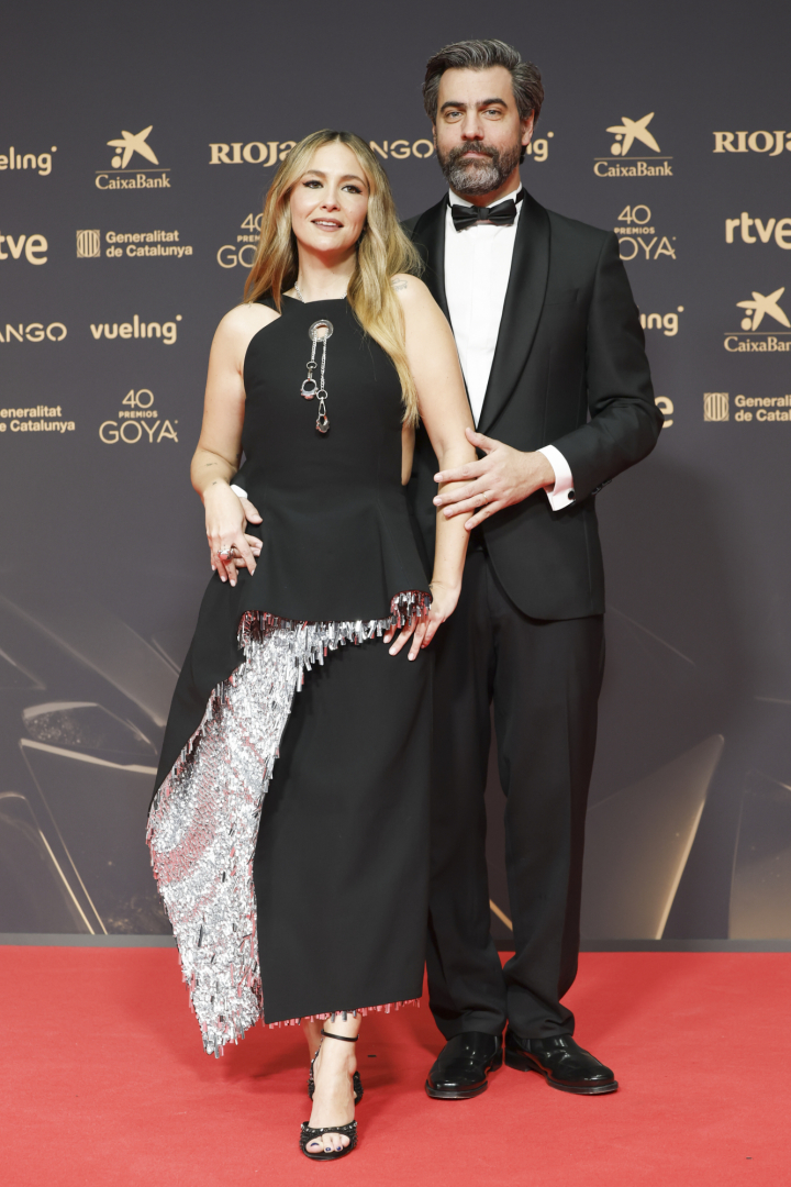 Rigoberta Bandini y Esteban Navarro en la alfombra roja de los Goya 2026