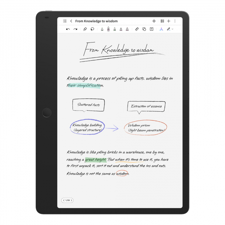 La tablet TCL Note A1 NXTPAPER
