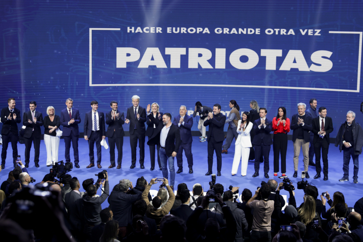 Abascal en el acto de 'Patriotas.UE'.