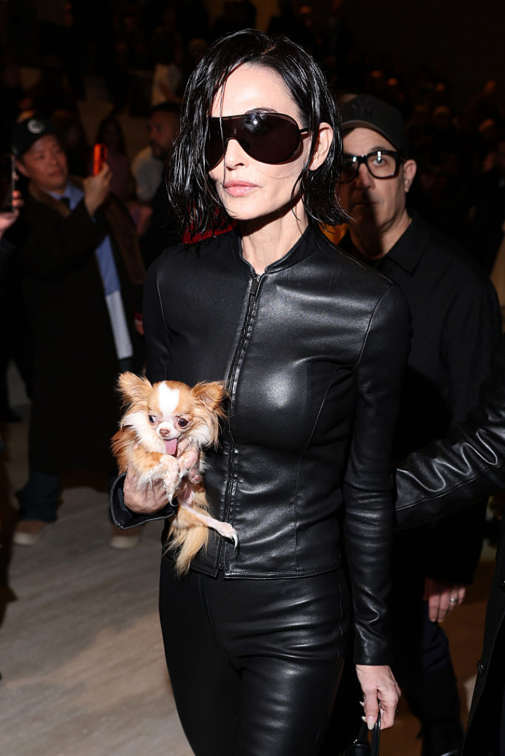 Demi Moore en el desfile de Gucci en Milán.