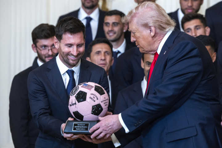 Leo Messi, junto a Donald Trump en la Casa Blanca