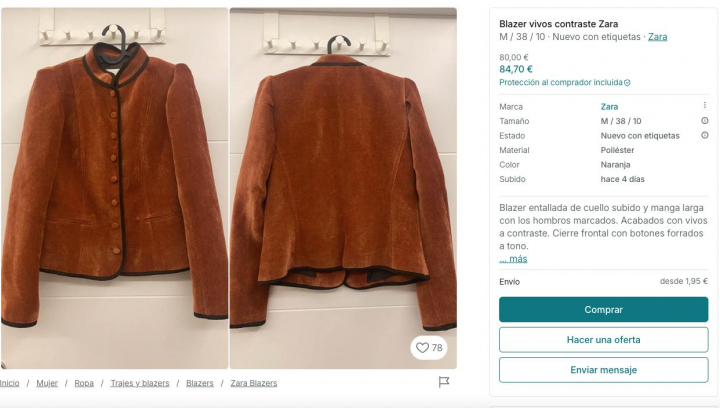 Imagen de la chaqueta naranja