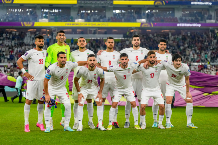 La selección de Irán, durante el mundial de Qatar de 2022