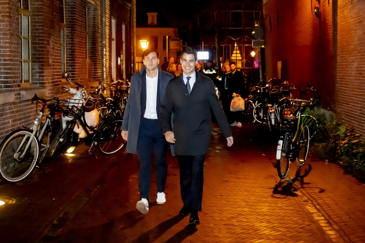 Rob Jetten y Nicolás Keenan en Leiden en octubre de 2025