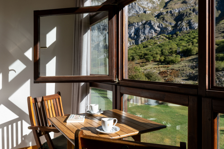 El Parador de Fuente De es el perfecto punto de partida para descubrir los Picos de Europa. Aquí, las vistas desde una de sus habitaciones.