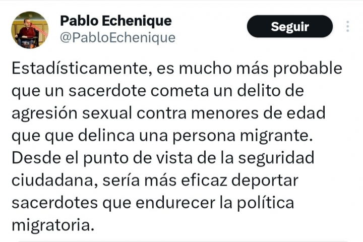 El tuit de Pablo Echenique