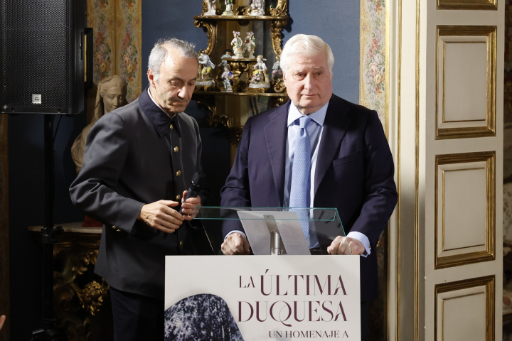 El duque de Alba en la presentación del libro 'La última duquesa' en el Palacio de Liria