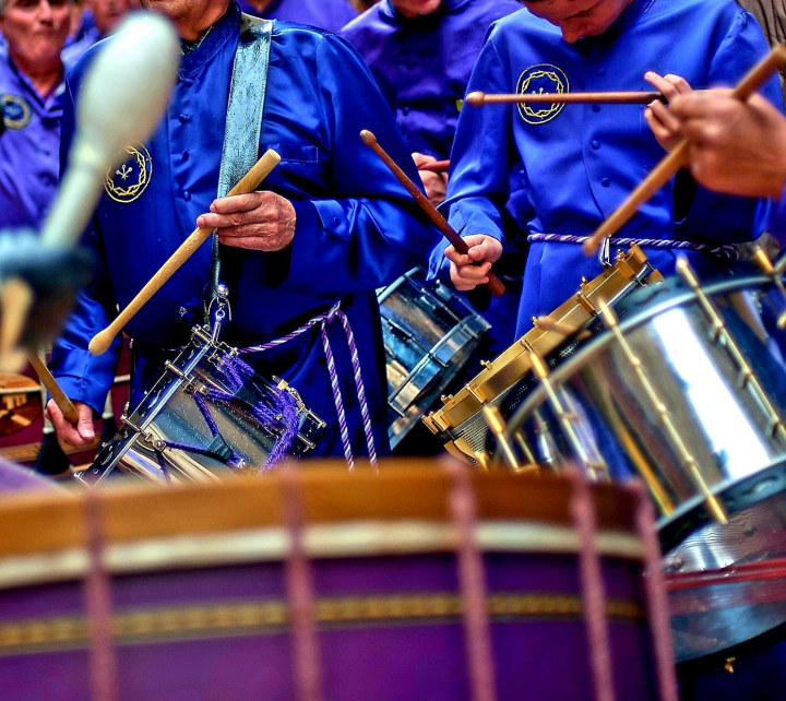 Imagen de los tambores calandinos
