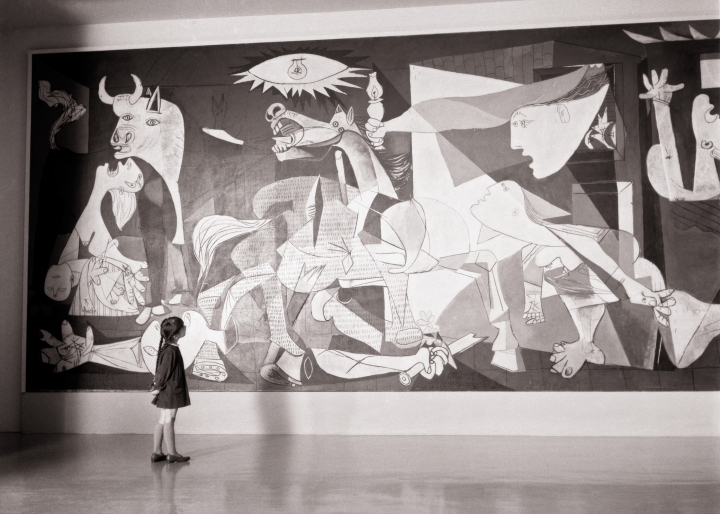 El Guernica en el MoMA de Nueva York en 1972.
