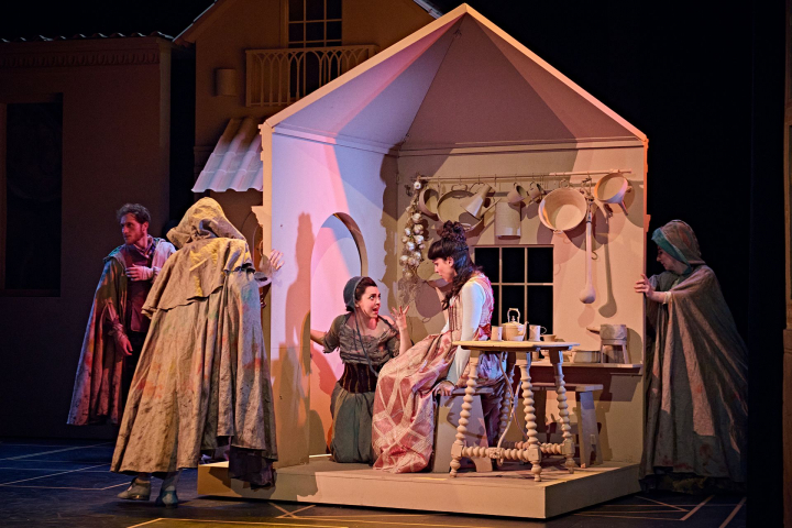 Escena de El escondido y la tapada de Calderón