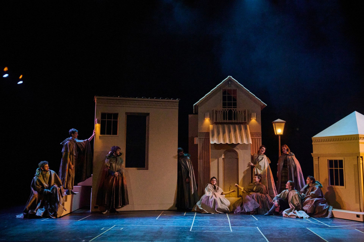 Escena de El escondido y la tapada de Calderón