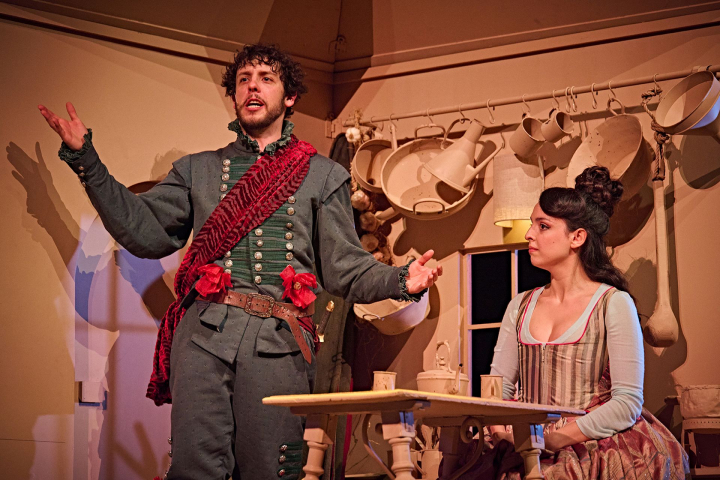 Escena de El escondido y la tapada de Calderón