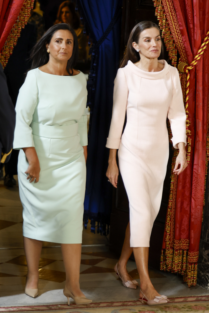 Margarida Maldonado Freitas y la reina Letizia, en el Palacio Real