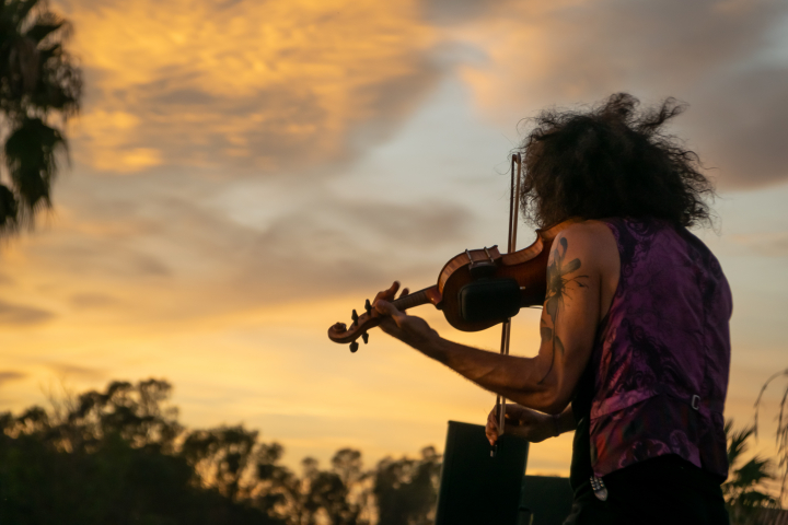 Ara Malikian, durante su actuación en el Parador de Málaga Golf.