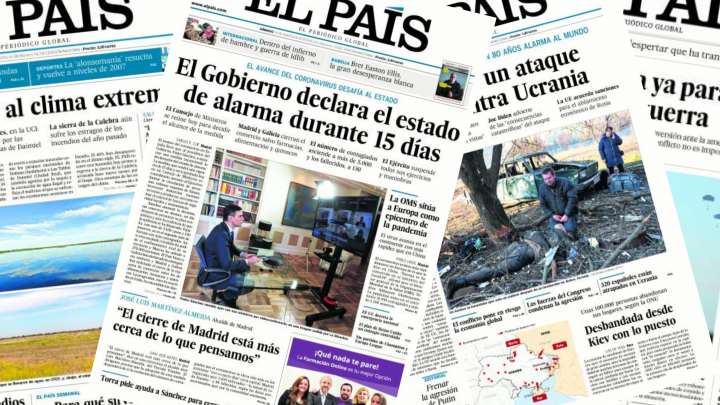Portadas de El País que marcaron a la generación alfa