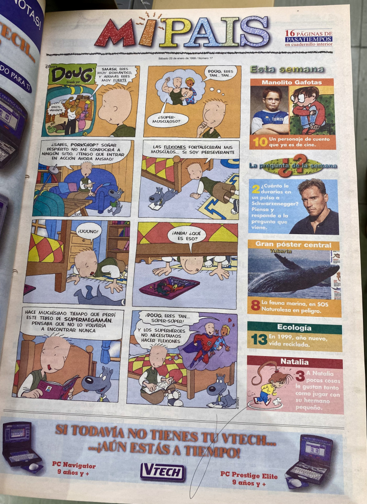 Portada de 'Mi País' de enero de 1999.