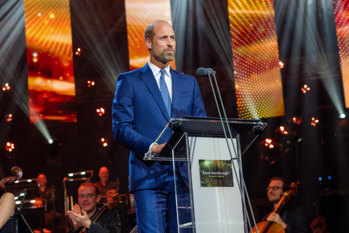 El príncipe Guillermo en su discurso en la celebración del centenario de David Attenborough en el Royal Albert Hall
