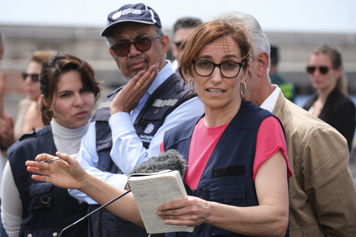 La ministra de Sanidad, Mónica García, informa sobre cómo se está desarrollando la atención a los pasajeros del crucero MV Hondius