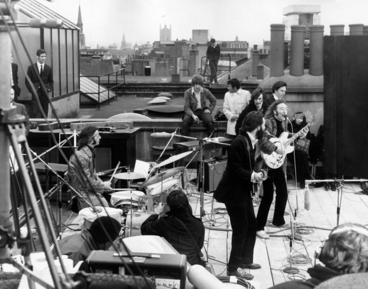 Concierto de The Beatles el 30 de enero de 1969.