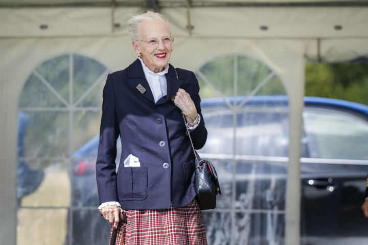 Margarita de Dinamarca en su visita al GeoCenter Møns Klint en septiembre de 2025