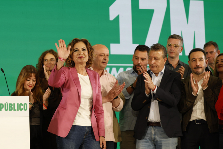 María Jesús Montero, tras conocer los resultados de las elecciones andaluzas