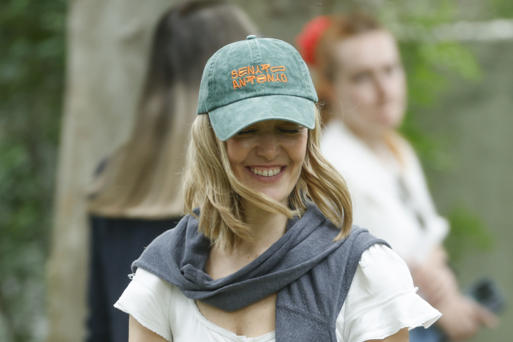 Marta Ortega, este domingo con la gorra en Madrid