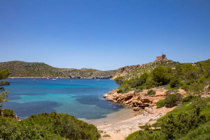 alt="alt="Cabrera island situed in front of Majorca in Balearic Islands - Spain""
