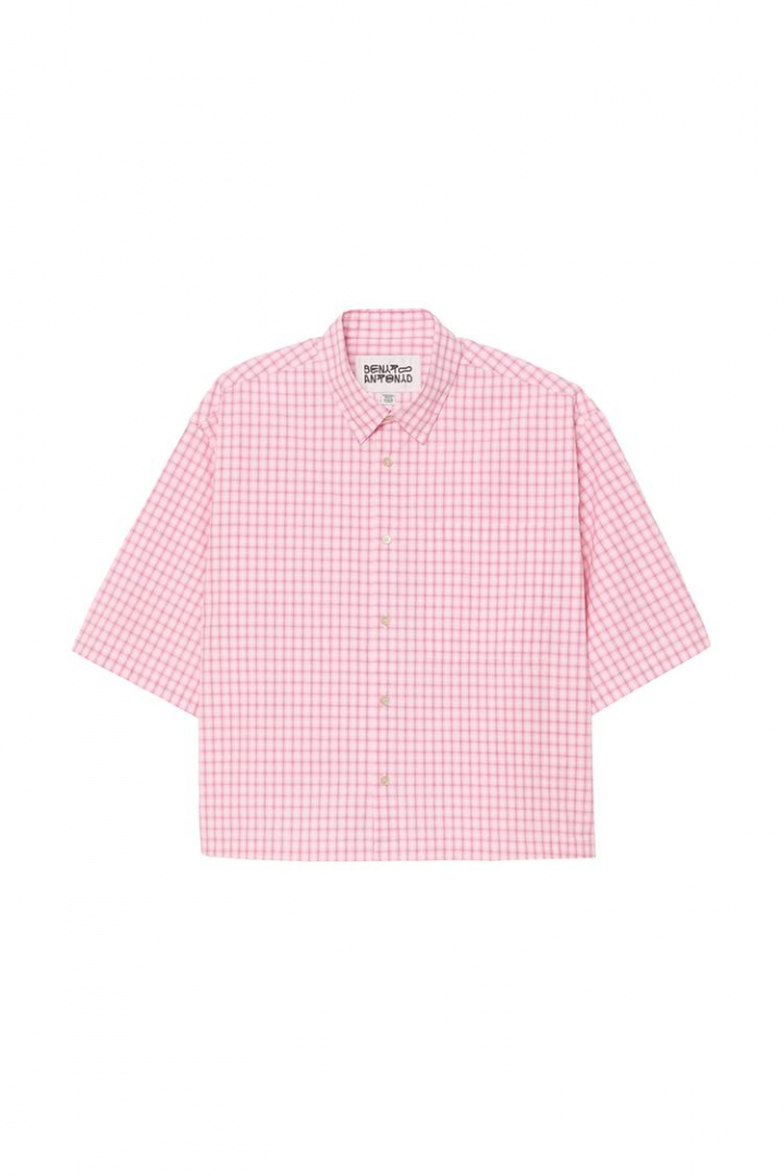 Camisa de cuadros rosa