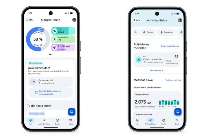 Imágenes de recurso de la app Google Health.