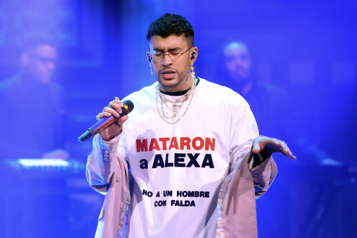 Bad Bunny en el programa de Jimmy Fallon.