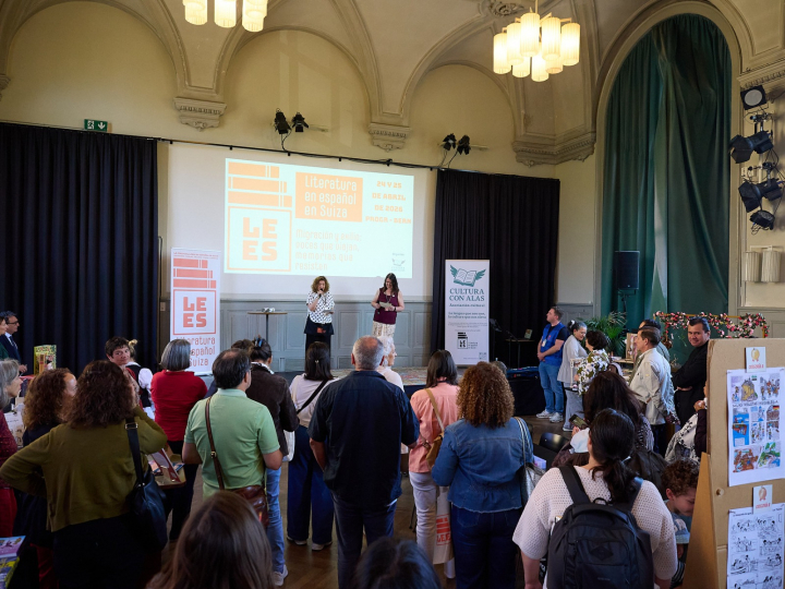 Un momento de la celebración de la primera Feria del Libro en Español en Suiza