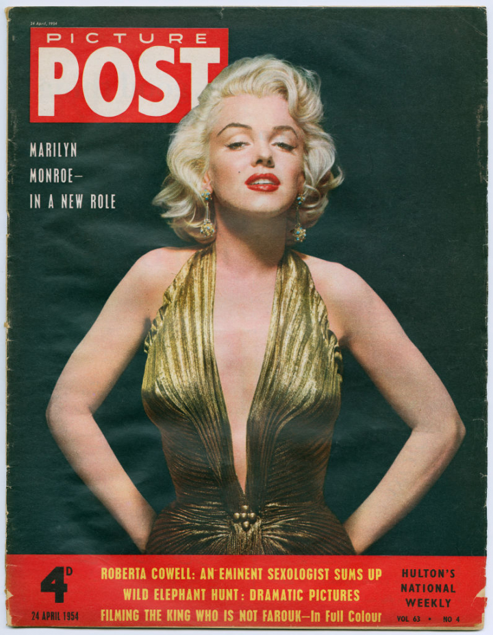 La actriz estadounidense Marilyn Monroe Portada de la revista 'Picture Post'.