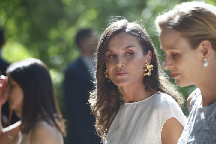 La reina Letizia y Charlene de Mónaco en el Jardín Botánico de Madrid