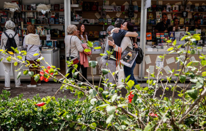 alt="alt="VALENCIA, SPAIN - APRIL 27: Several people look at books at a stand on the opening day of the Fira del Llibre de Valencia, at the Jardin de Viveros, April 27, 2023, in Valencia, Valencian Community, Spain. The book fair opens its doors today until May 7. During these two weeks, a large number of authors will pass through the fairgrounds to learn about the latest literary novelties and present their books. Among today's activities, the presentation of the new works by Juan Jose Millas and Victor del Arbol stands out
. (Photo By Rober Solsona/Europa Press via Getty Images)""