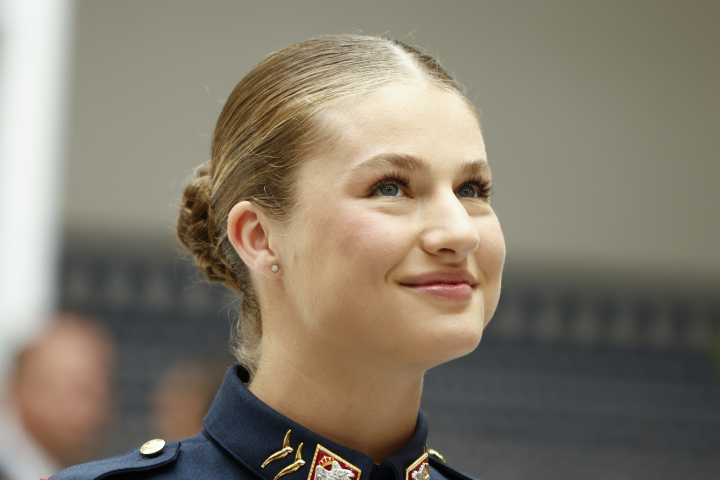 La princesa Leonor en la entrega de honores de la Región de Murcia en el final de su formación militar en San Javier