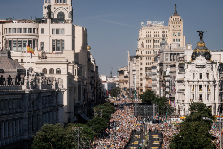 La plaza de Cibeles y la misa de León XIV.