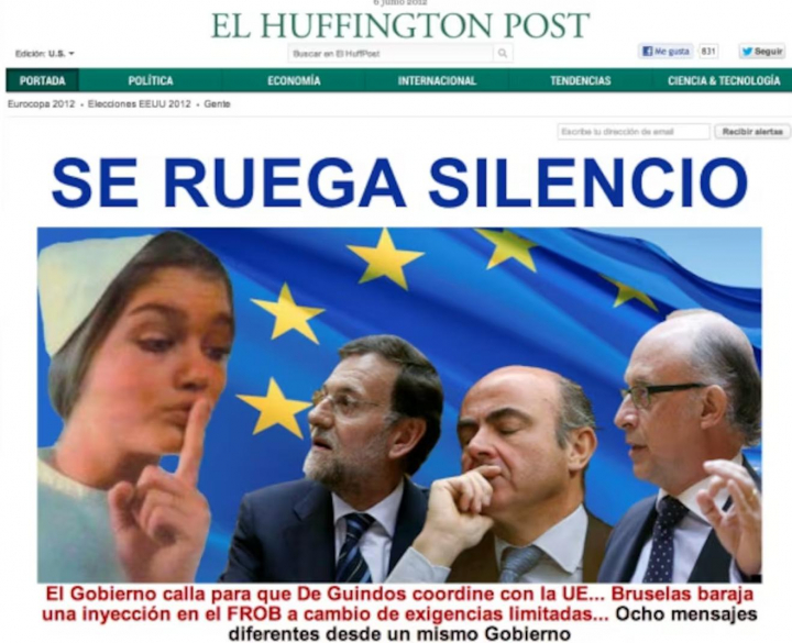 La primera portada de 'El Huffpost'.
