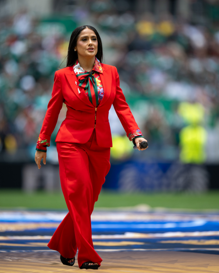 El traje de Gucci de Salma Hayek