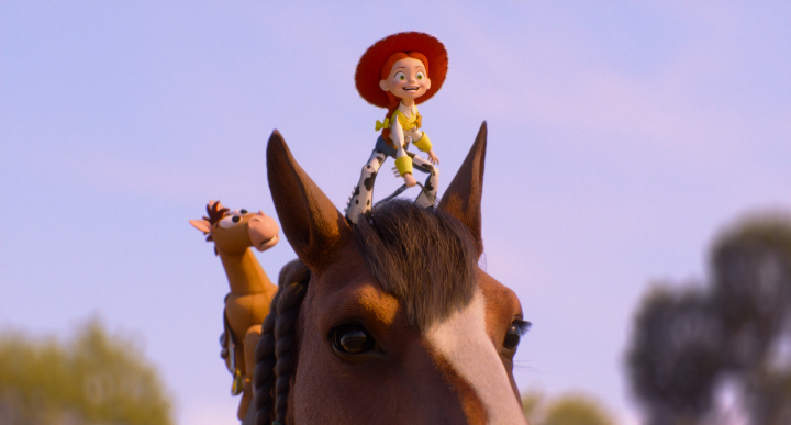 Jessie y Perdigón, sobre un caballo en 'Toy Story 5'
