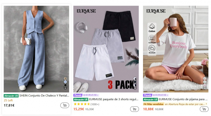 Shein ya etiqueta ciertos artículos como "almacén UE"
