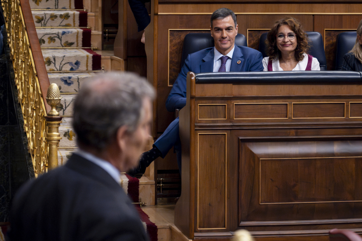 Sánchez y Feijóo en el Congreso.