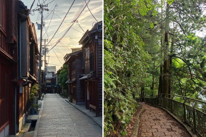 Dos imágenes de dos paisajes de Japón que demuestran la alta calidad de los sensores del X9 Ultra.
