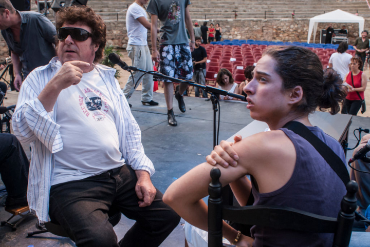 Enrique Morente y su hijo Kiki en un concierto en julio de 2010.