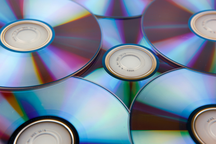 Imagen de archivo en una fábrica de discos
