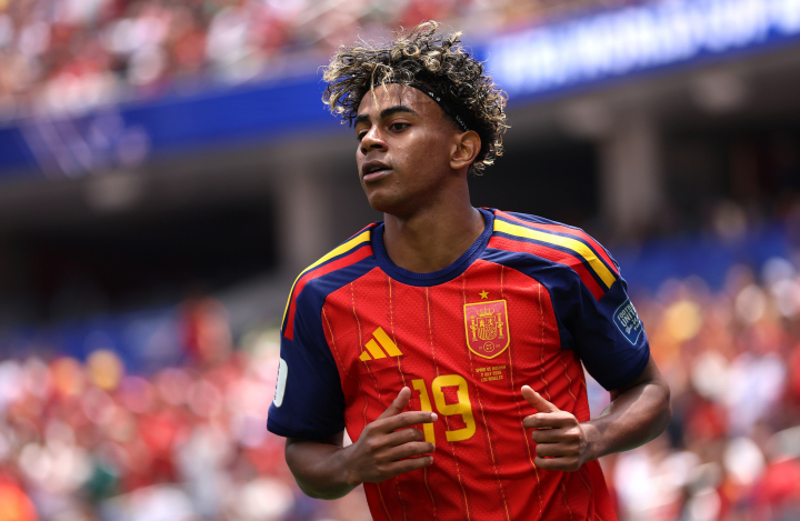 Lamine Yamal, durante el partido frente a Austria